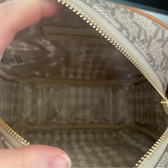 Karl Lagerfeld Paris Signature Patches Crossbody Camera Bag - Picture 8 of 9